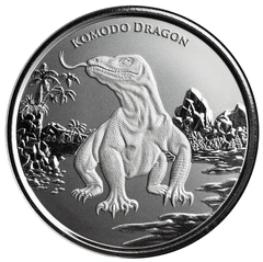 Pièce Dragon de Komodo Argent 1 Once 2022