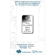 Lingot de Palladium 20g Pamp