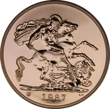 Quintuple Souverain Or 1987 (Brillant Universel)