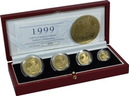 Ecrin de Collection de 4 Britannia Or 1999