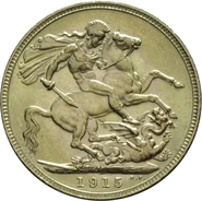 Pièce Souverain Or 1915 (M)