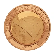Pièce d'or de deux livres de 2 livres sterling de l'armée 2016