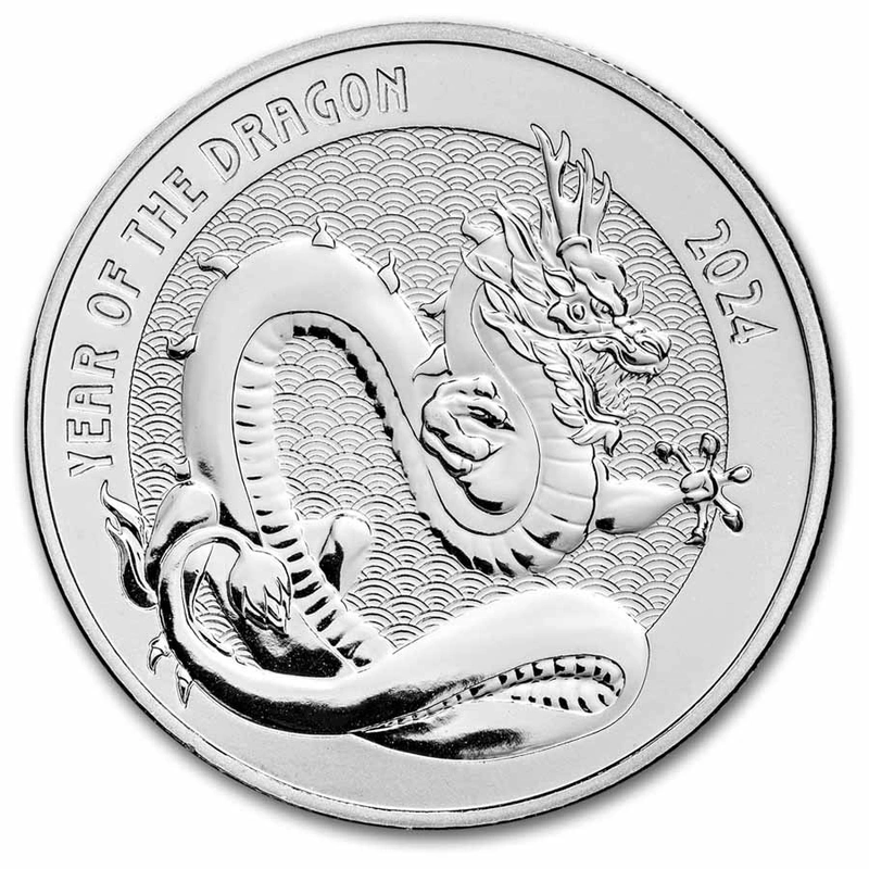 Lingot d'Argent 1 Once Pamp Année du Dragon 2024