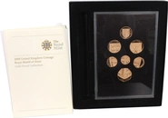 7 Pièces Royal Mint Monnaie Britannique Or 2008 Bouclier Royal d'Armes BE en Boîte
