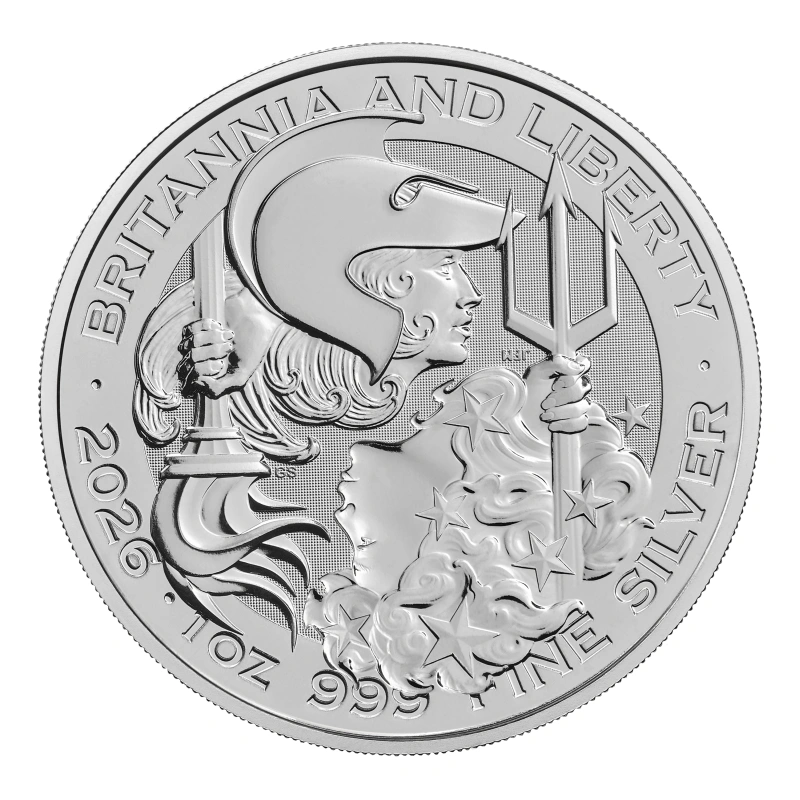 Pièce Argent 1 Once Britannia et Liberty 2026