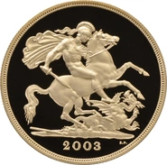 2003 - Pièce d'Or de 5 £ (Quintuple Souverain)