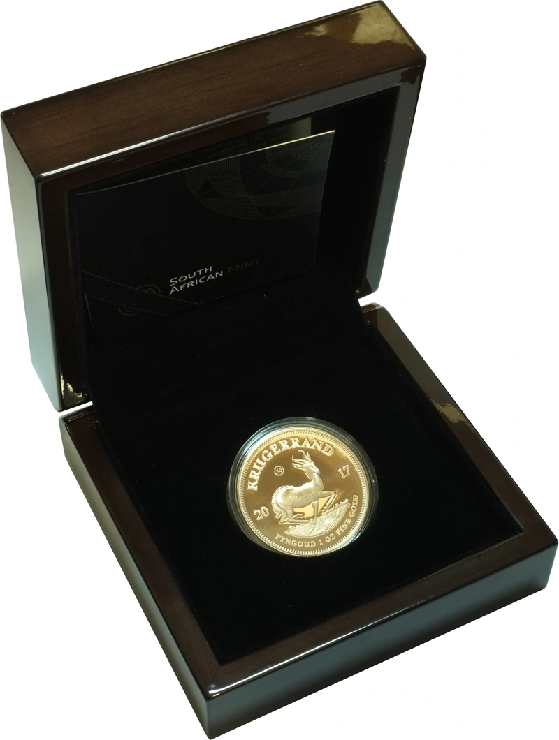 Pièce Krugerrand Or 1 Once 2017 50 Ans Anniversaire BE en Boîte
