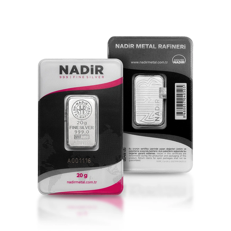Lingot d'Argent 20g Nadir Minted