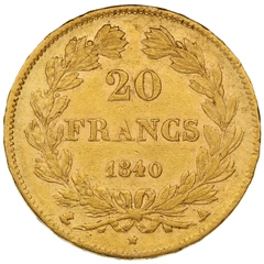 Pièce 20 Francs Or 1840 Louis-Philippe A