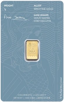 Lingot d'Or 1g Royal Mint Britannia