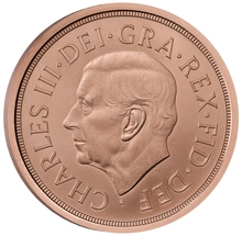 2023 75e anniversaire du roi Charles frappé le jour du souverain en or dans une boîte