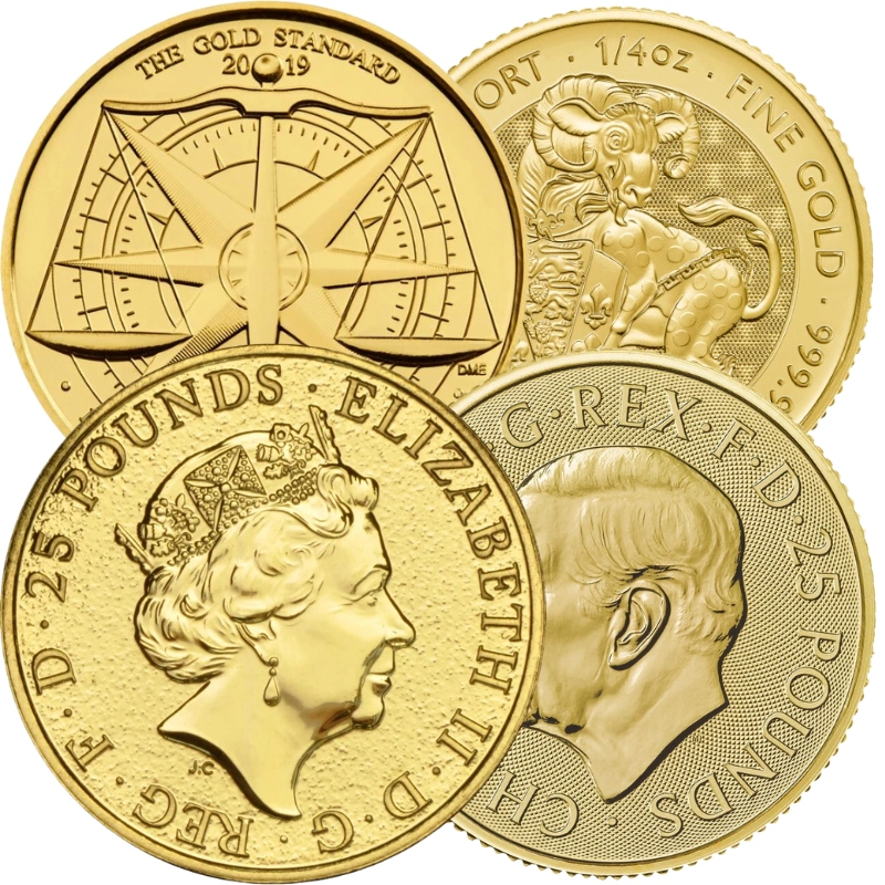 Pièce Royal Mint Or 1/4 Once Beast, Lunar Ou les Armoiries Royales Notre Choix