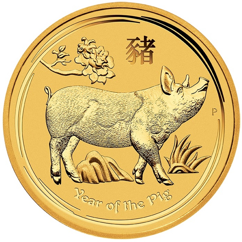 Perth Mint Lunar Or 1/4 Once 2019 Année du Cochon