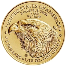 Pièce American Eagle Or 1/10 Once 2024