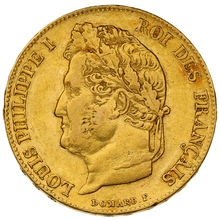 Pièce 20 Francs Or Louis-Philippe Tête Laurée 1839 A