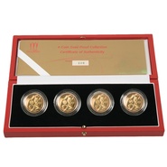 2002 Ensemble de 4 pièces d'or de deux livrescollection des Jeux du Commonwealthen boîte
