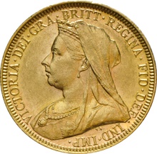 Souverain en or – Reine Victoria Tête vieille voilée (notre choix)