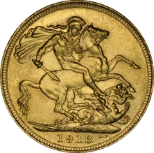 Pièce Souverain Or 1913 (S)