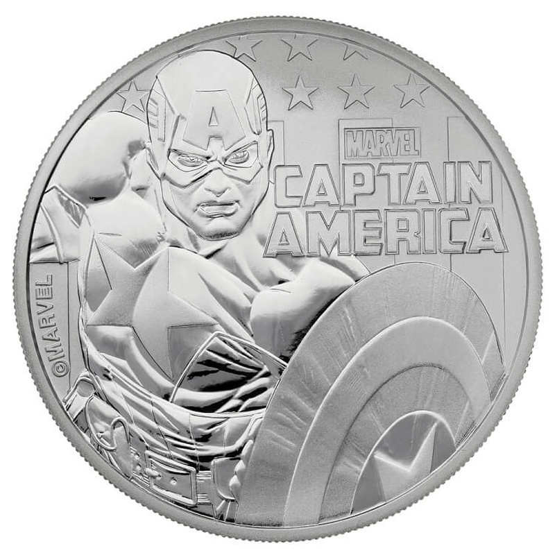 2019 Captain America 1oz Silver Coin