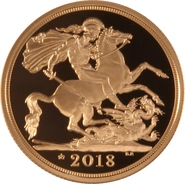Pièce d'or de deux livres de 2 £ de qualité épreuve numismatique 2018