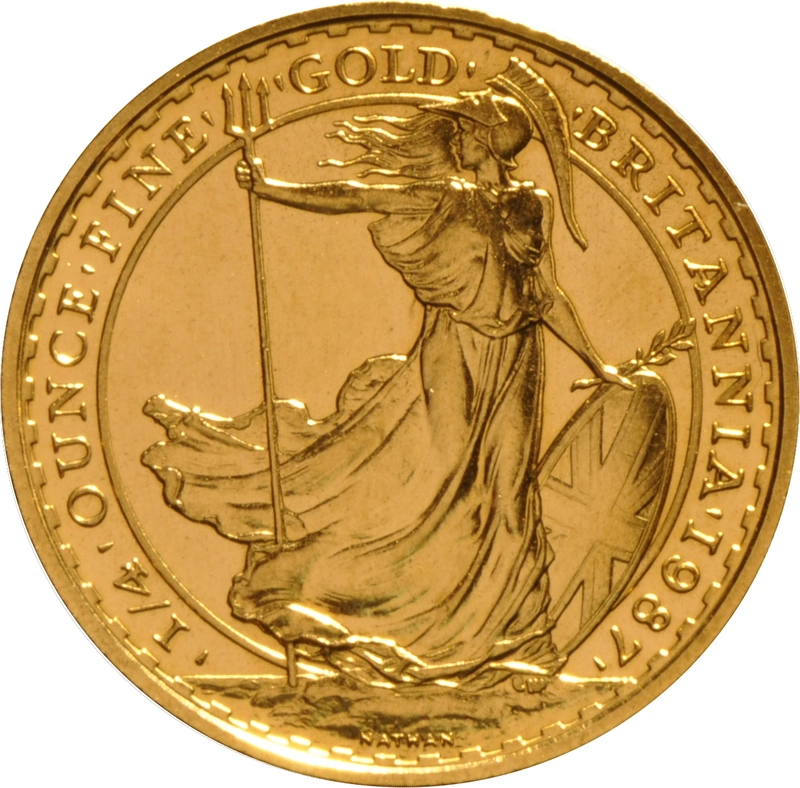 Pièce Britannia Or 1/4 Once 1987