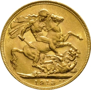 Pièce Souverain Or 1913 (M)