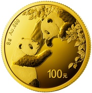 Panda en or de 8 grammes - 2023