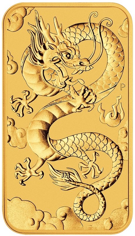 2019 1oz Dragon Rectangular Gold Coin