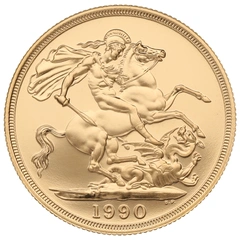 Pièce Double Souverain Or 1990
