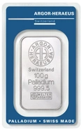 Lingot de Palladium 100g Argor-Heraeus