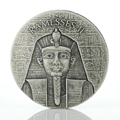 Pièce Reliques Égyptien Ramsès II Argent 2 Onces