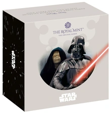 Pièce Star Wars Or 1/4 Once 2023 Dark Vador et l'Empereur Palpatine en Boîte