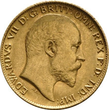 Pièce Demi Souverain Or 1908