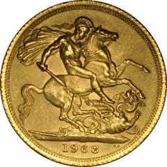 Pièce Souverain Or 1968 50 Ans Anniversaire