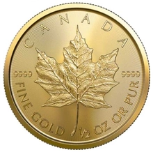 Pièce Maple Leaf Or 1/2 Once 2023