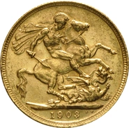 Pièce Souverain Or 1903 Édouard VII S