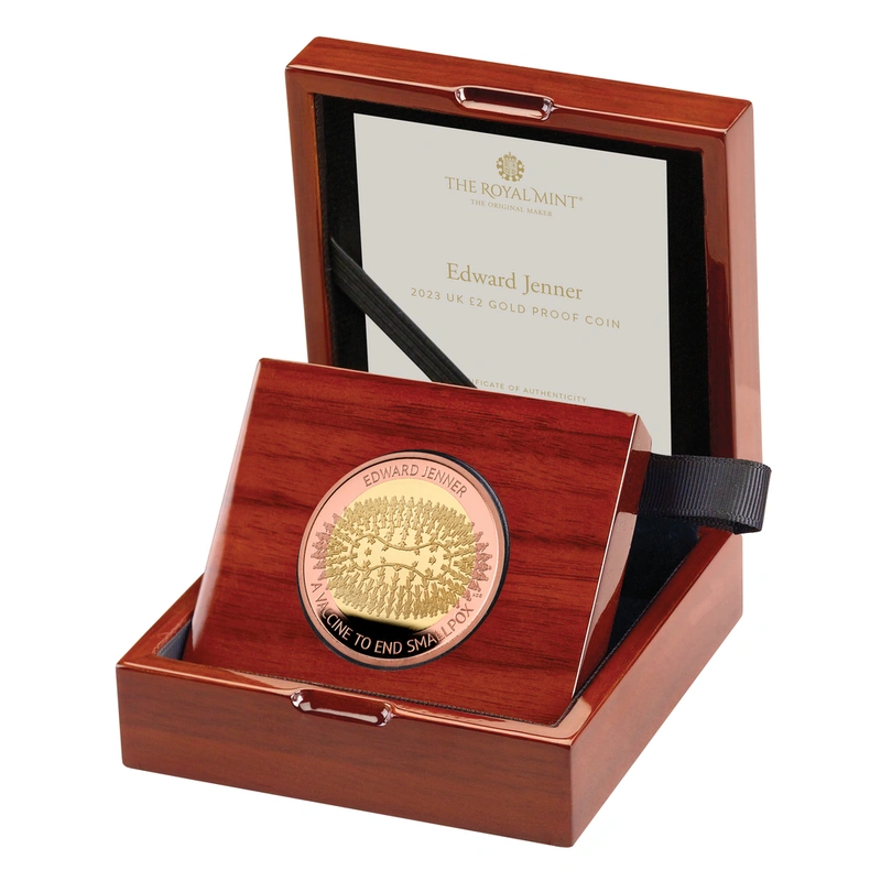 2023 - Edward Jenner Gold £2 Proof Coin Boxed