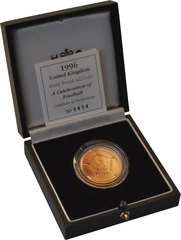 Pièce Double Souverain Or 1996 Une Célébration du Football en Boîte