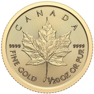 2024 Pièce Or 1/20 once Feuille d'érable Canadienne