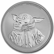 Pièce Yoda Argent 1 Once 2023