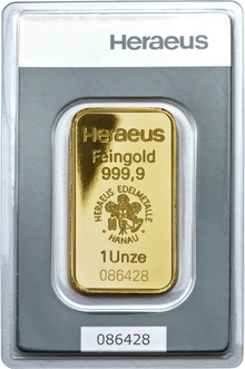 Lingot d'Or 1 Once Heraeus