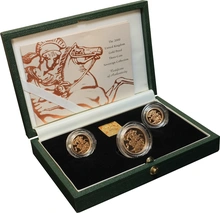 Ecrin de Collection de 3 Souverains Or 2000