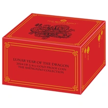 Pièce Royal Mint Lunar Or 1/4 Once 2024 Année du Dragon en Boîte