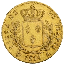 20 Francs Or Louis XVIII Buste Habillé Notre Choix (1814-1815)