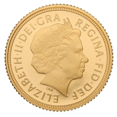 Pièce Demi Souverain Or 2015 Elisabeth II 4ème Tête BE