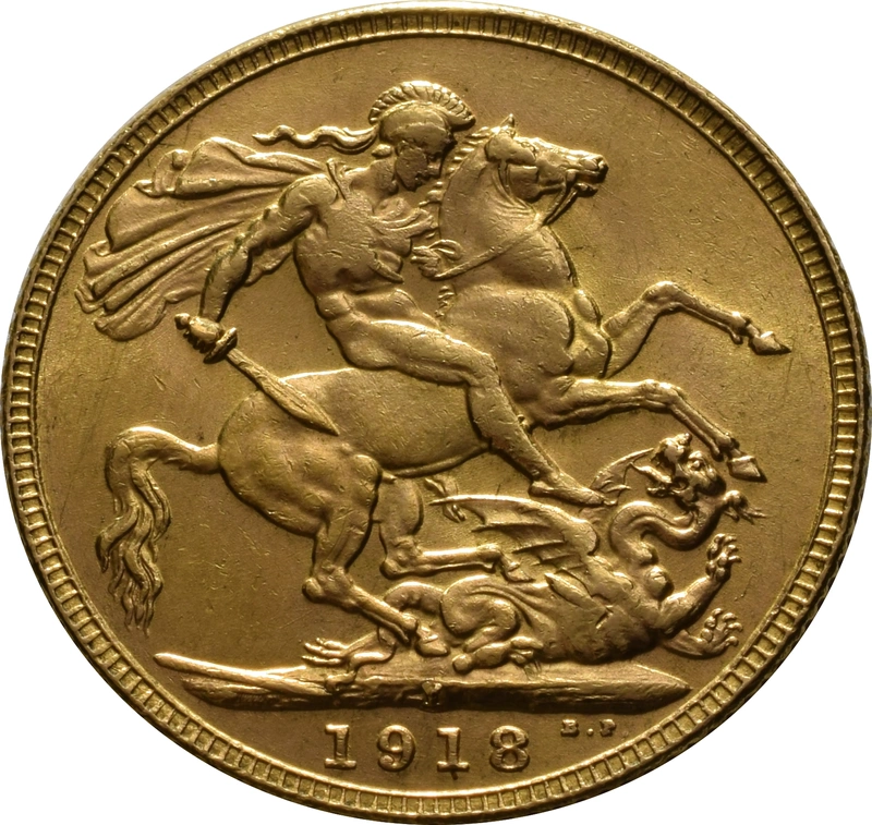 Pièce Souverain Or 1918 Georges V I
