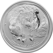 Collection Perth Mint Lunar de 2 onces en argent - 2017 Année du coq
