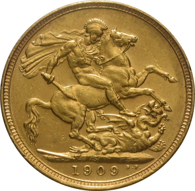 Pièce Souverain Or 1909 Édouard VII S