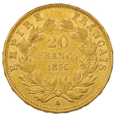 Pièce 20 Francs Or 1855 Napoléon III A Lévrier