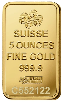 Lingot d'Or 5 Onces Pamp